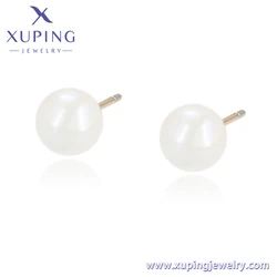 Xu Ping Jewelry - Elegant Pearl Earrings with Stainless Steel Xu Ping Jewelry - Elegant Pearl Earrings with Stainless Steel