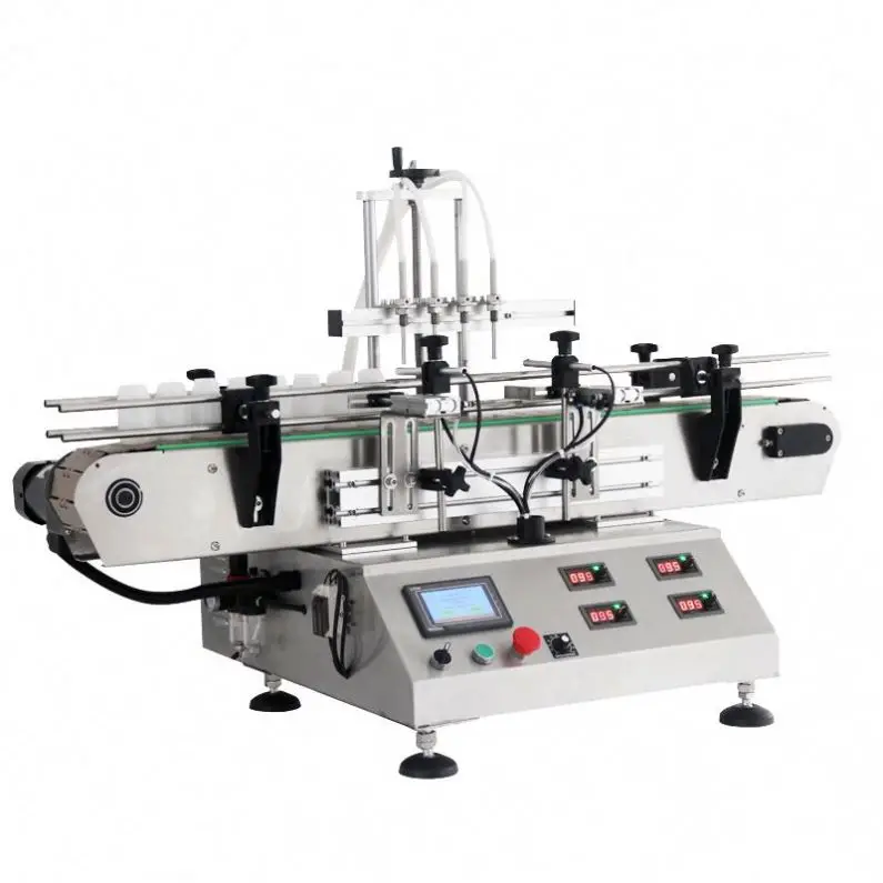 TEBAK Multiple Nozzle Desktop Piston High Productivity Plastic Bottles Automatic Drink Juice Liquid Packaging Filling Machine