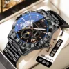 1415 Boîtier noir, face noire, modèle avec bracelet en acier