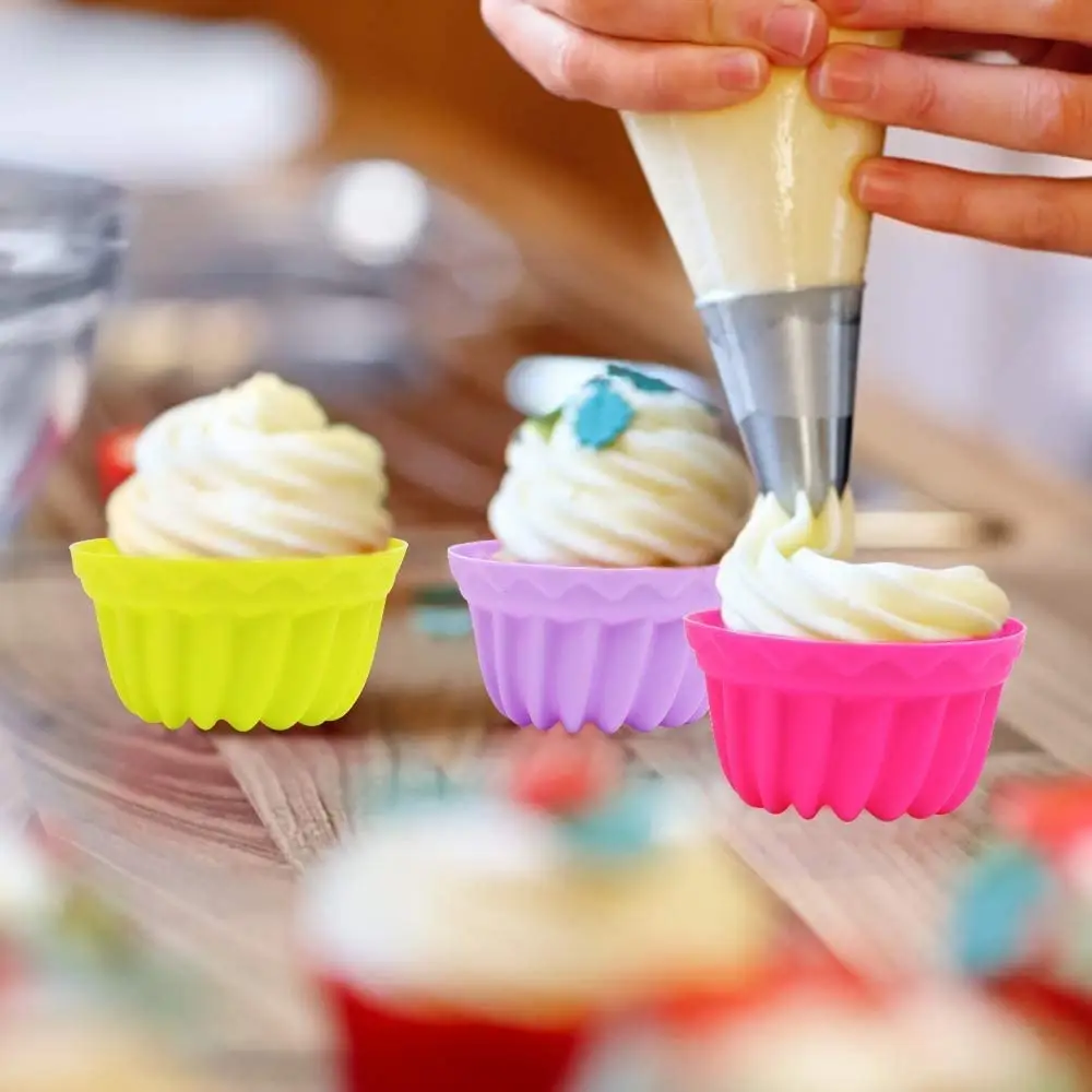 12 Packs Baking Molde Silicona Cupcakes Silicon Cupcake Muffin Dessert Mold Bundt Cake Pan Tray 12 Packs Baking Molde Silicona Cupcakes Silicon Cupcake Muffin Dessert Mold Bundt Cake Pan Tray