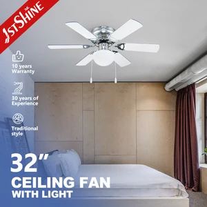 1stshine Ceiling Fan Low Noise Decorative Pull Chain Lighting Indoor Ceiling  Fans with Light