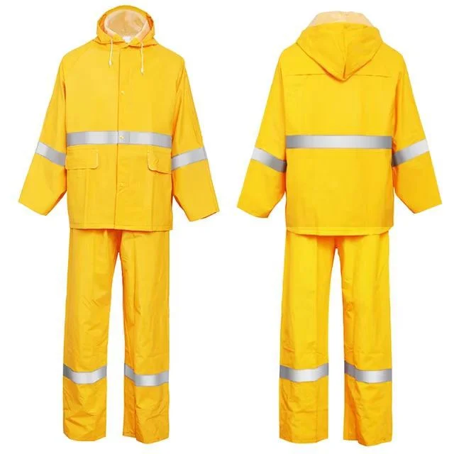 High Quality Pvc Raincoat Work Rain Suit Heavy Duty Durable Polyester ...