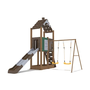 Liyou Commercial Grade Outdoor Playground Equipment for Kids Plastic Tube Slide Climbing Frame for Kindergarten Adventure Park