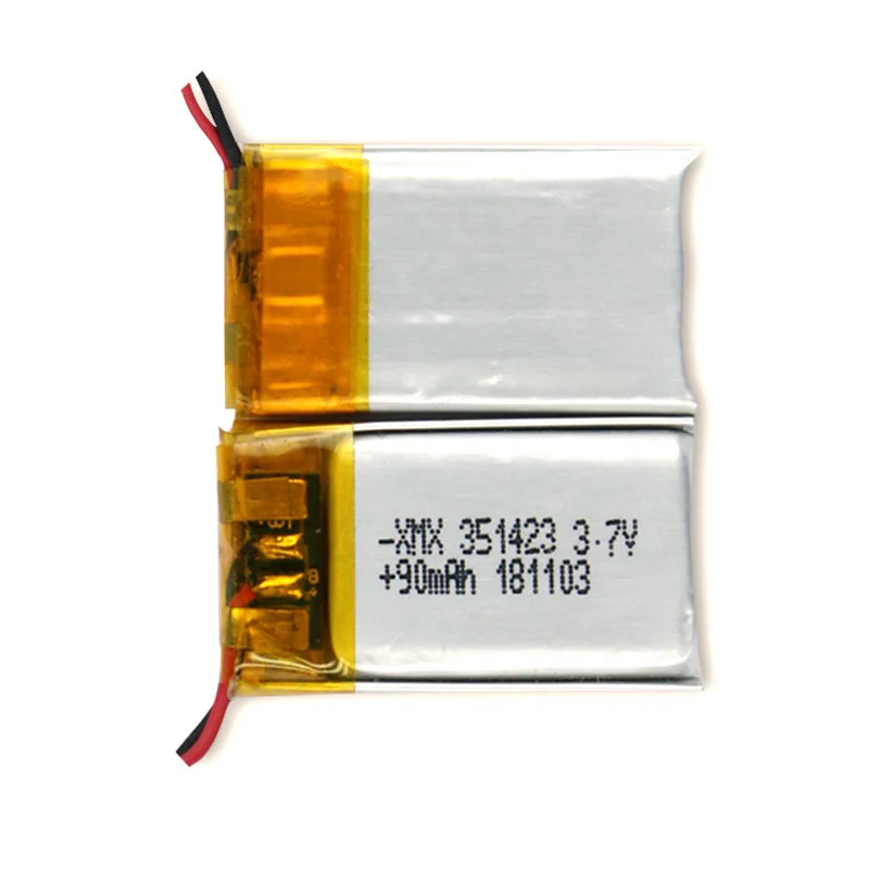 Hot Selling Rechargeable Li-Polymer Battery Pack 351423 90MAH 3.7V 0.3332Wh for SMART Device in Stock Hc4eeffa09e4b4b4e8fb8555c5663d6f7Y