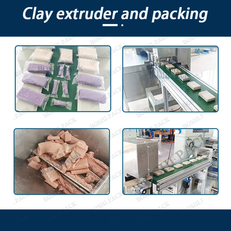 Automatic Sugar Fondant Paste Modeling Clay Play Dough Extruder Machine Paste Plasticine Light Clay Play Dough Packing Machine