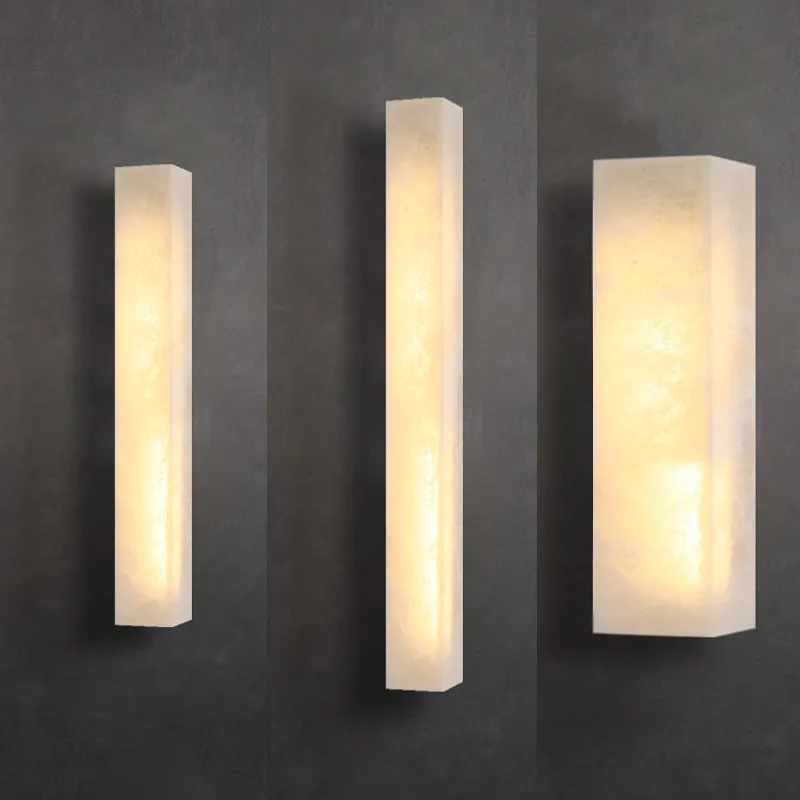 Modern Minimalist Light Luxury Copper Finish Wall Lamp for Living Room Bedroom Study-Long Design with New Chinese Style