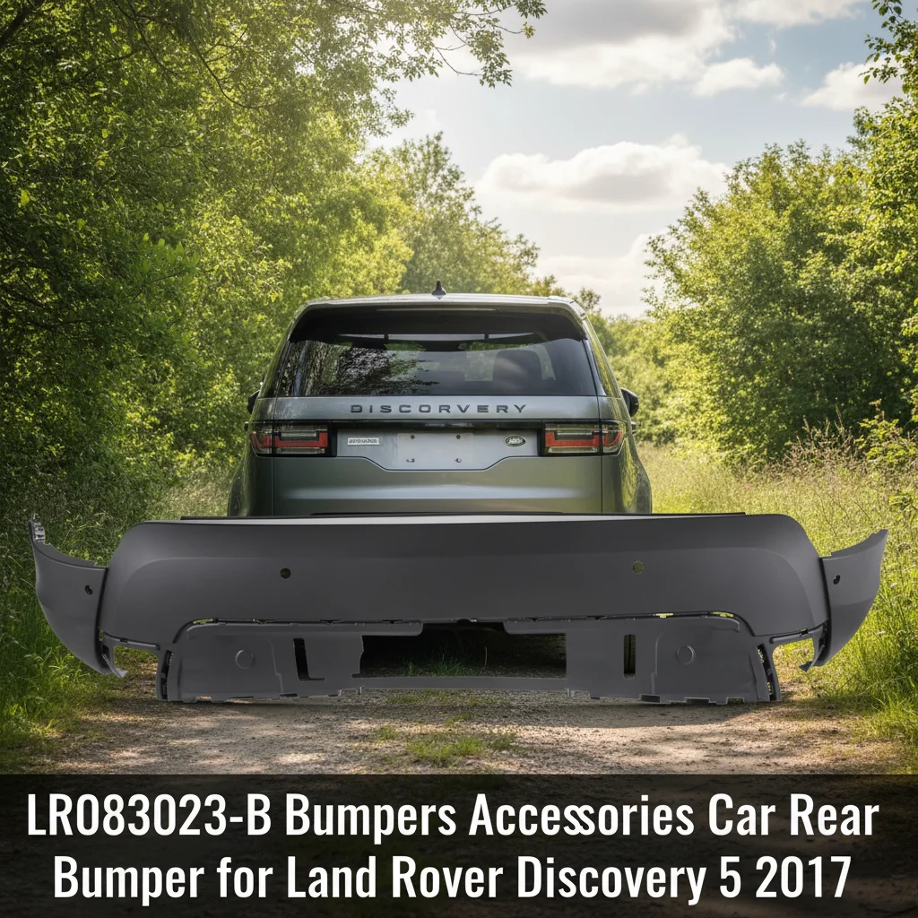 LR083023-B Custom Bumpers Accessories Car Rear Bumper W/ Park Assist Holes with Two Camera Holes for Land Rover Discovery 5 2017