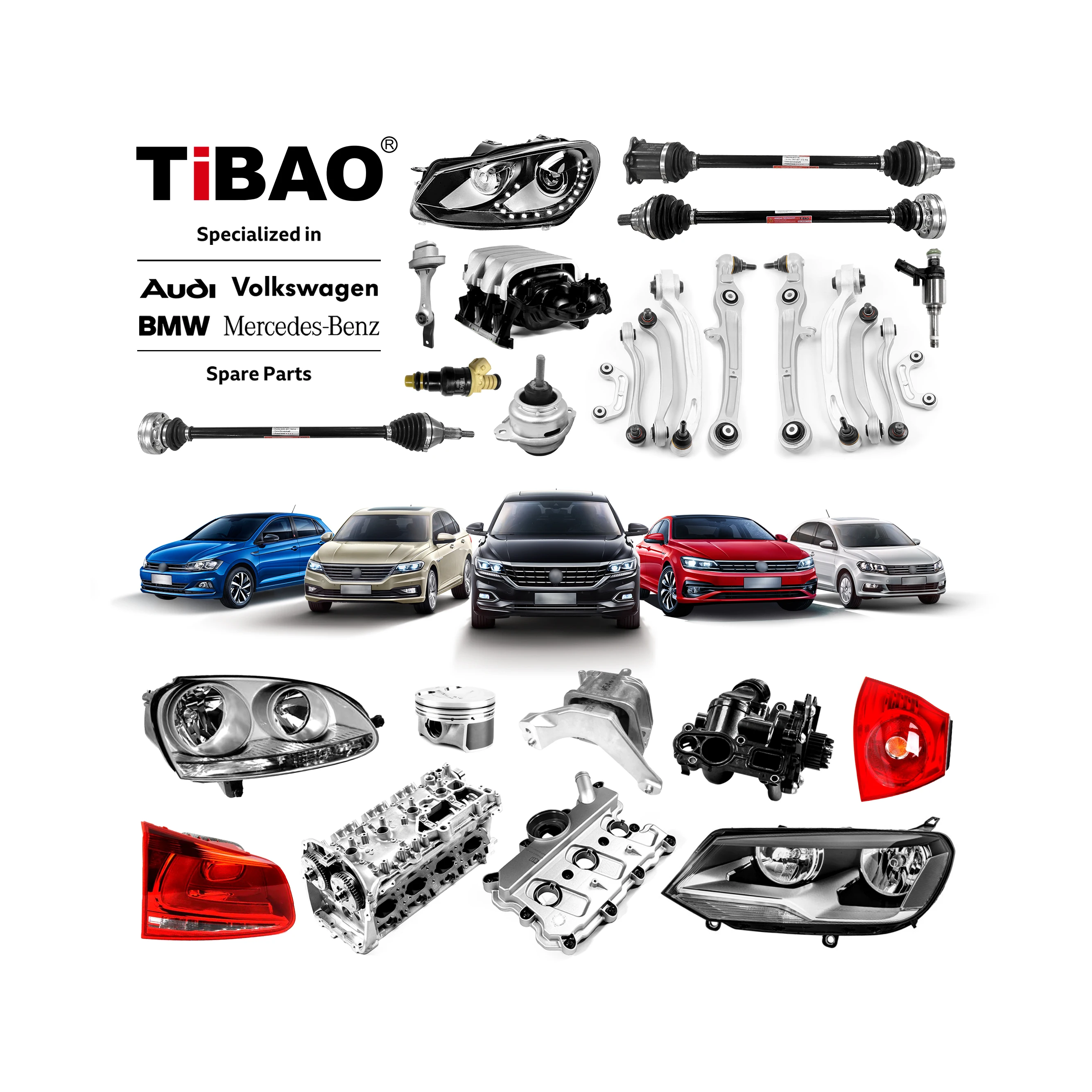 For TiBAO New Auto Front Axle Suspension Shock Absorber for Mercedes-Benz C-CLASS W204 Models 2043200130 & 2043203330 204 323 12