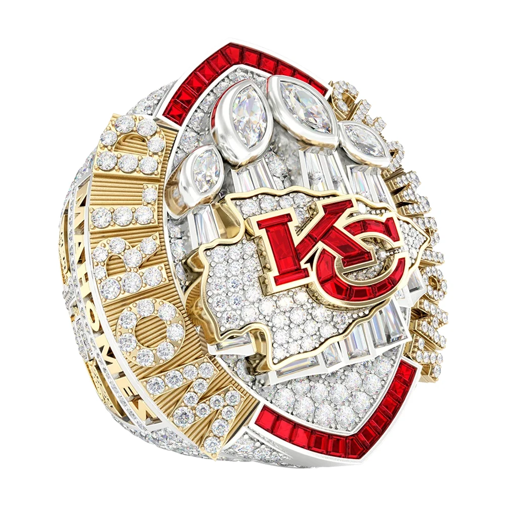 HOT SALES CUSTOM 2024 CHIEFS FOOTBALL SUPER CHAMPIONSHIP RING HIGH QUALITY JEWELRY RING FOR MEN CUSTOM CHAMPION RING