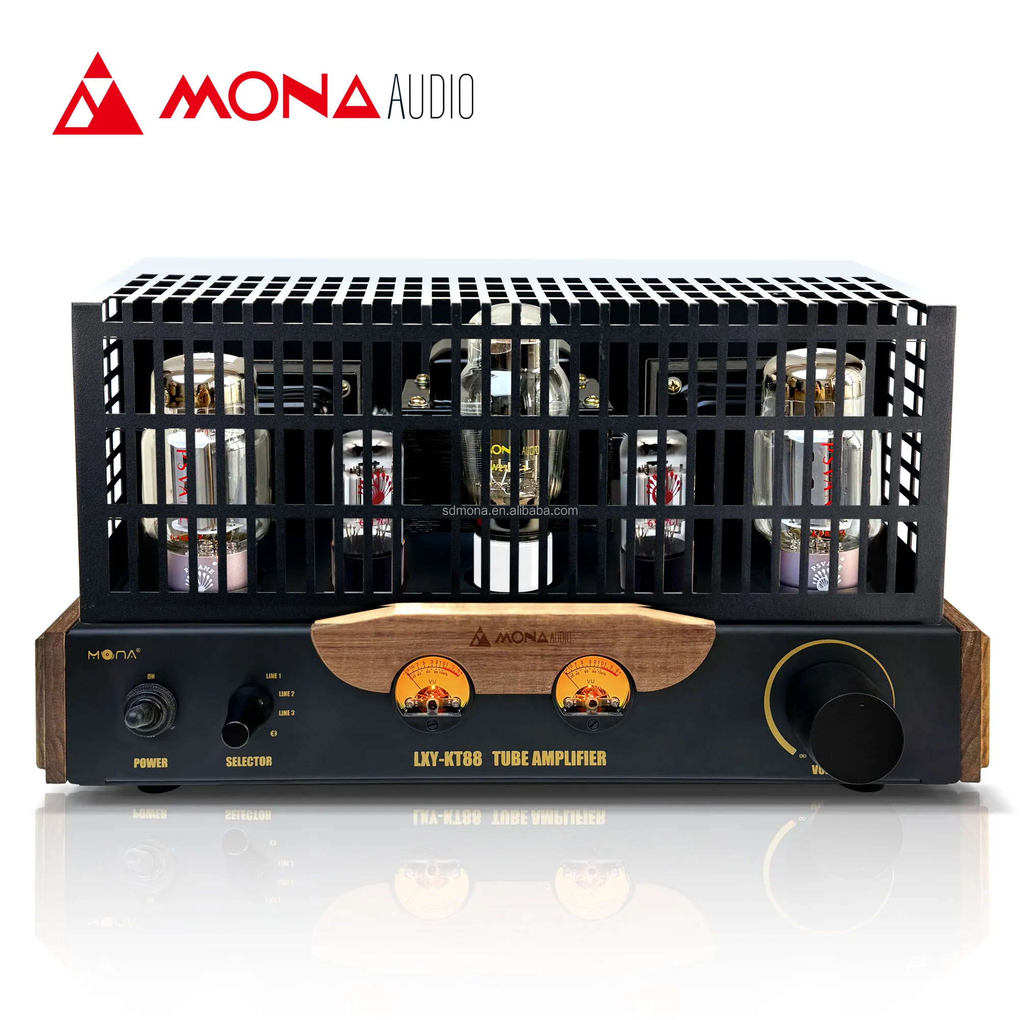 4 x Amplificatore tubo aspirazione LINLAI KT88-D schermo titanio