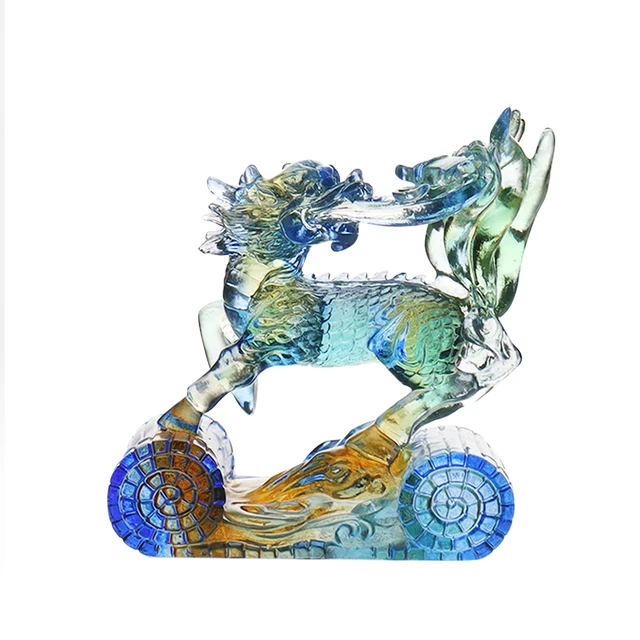 crystal glass dragon decoration high-end gifts living room home desktop creative housewarming gifts Ethnic style gifts