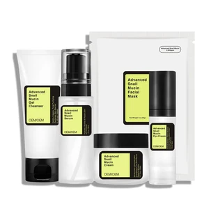 Korean Skin Care Set 96% Snail Mucin Hyaluronic Acid Vegan Antiaging Anti-Wrinkles Serum Cream Whitening Skincare Private Label