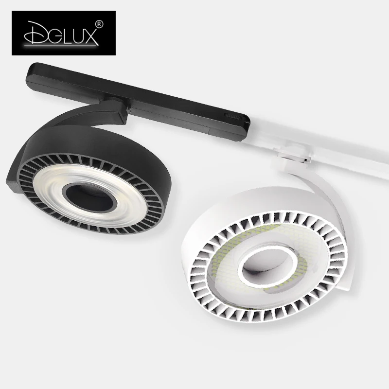 3 фазы Встраиваемая 2/3/4 провода светодиодный Трековый светильник коммерческий проектор алюминиевого литья под давлением для трекового светильника магазина