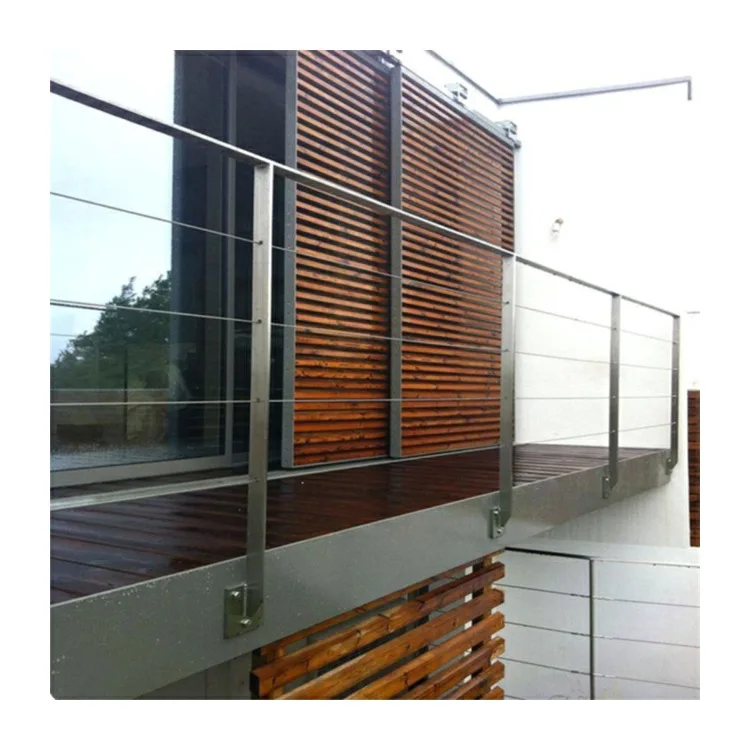 Curved Balcony Railing Stainless Wire Railing System Putting Up Barbed ...