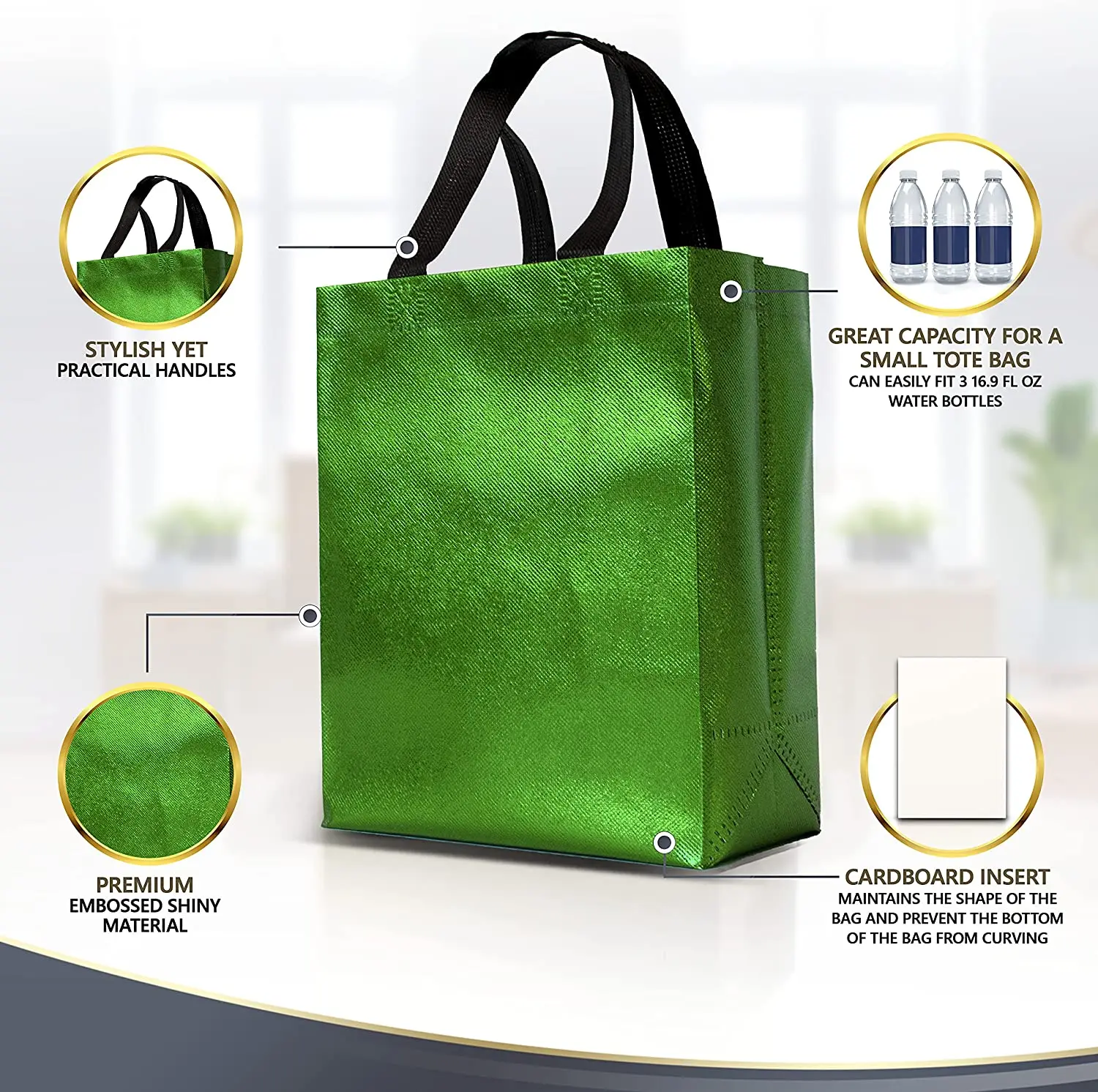 ruthbag green gift bags set non-woven