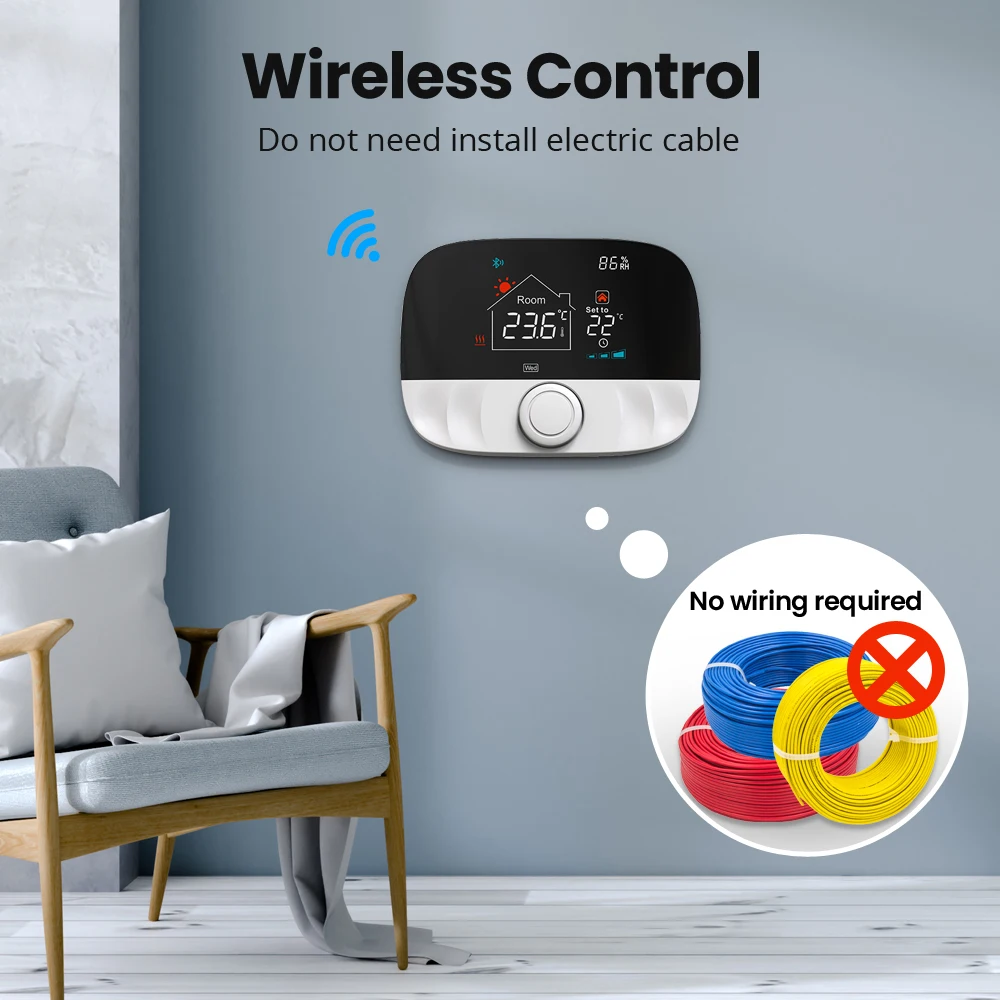 Tuya WiFi RF RF433 Smart Thermostat Smart Home Control Plumbing Gas Boiler Room Temperature Controller Support Alexa Google Home