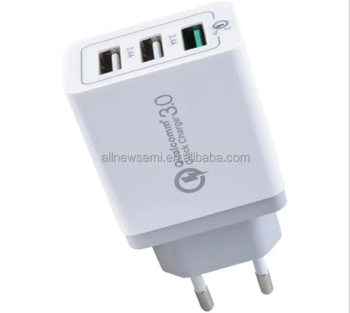 European standard charger qc3.0 fast charging 3usb charging head 2.4a three port American Standard qc3.0 fast charging adapter