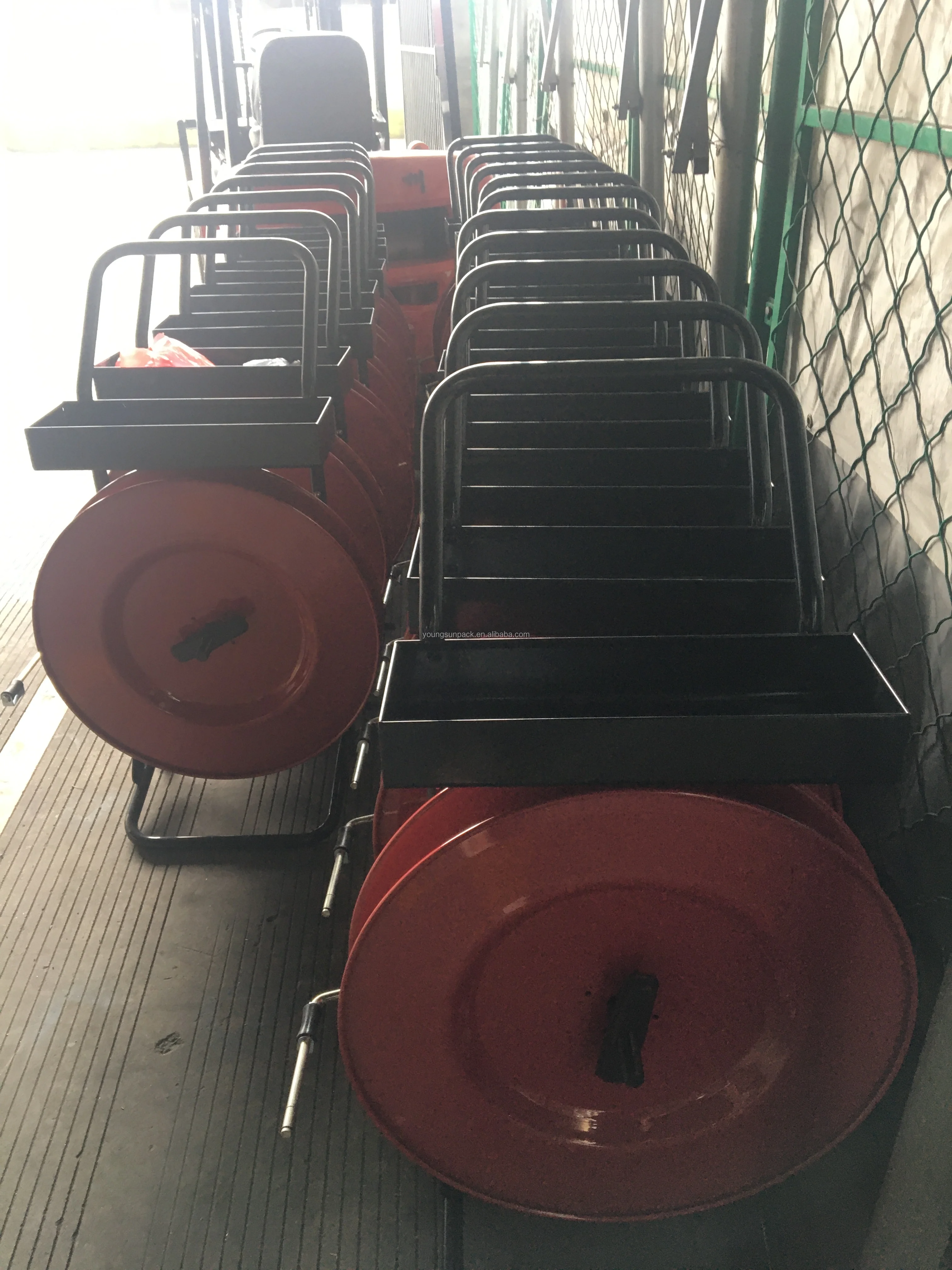 PP PET Straps Manual Strapping Dispenser for Barrel/Case Packaging Cart Tool