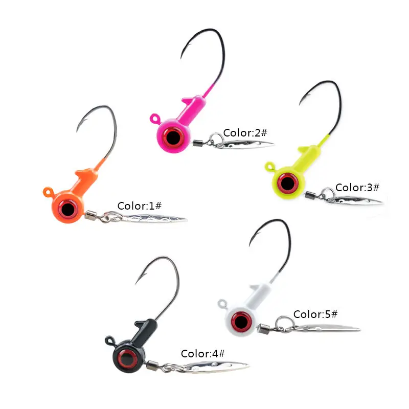 Large Eye Jig Head With Rotating Blade Fishing Jig(b06) - Buy Fishing ...