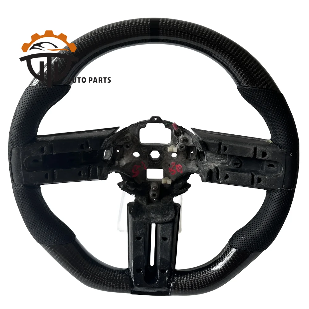 D Shape For Ford Mustang 2004-2009 Leather Carbon Fiber Steering Wheel ...