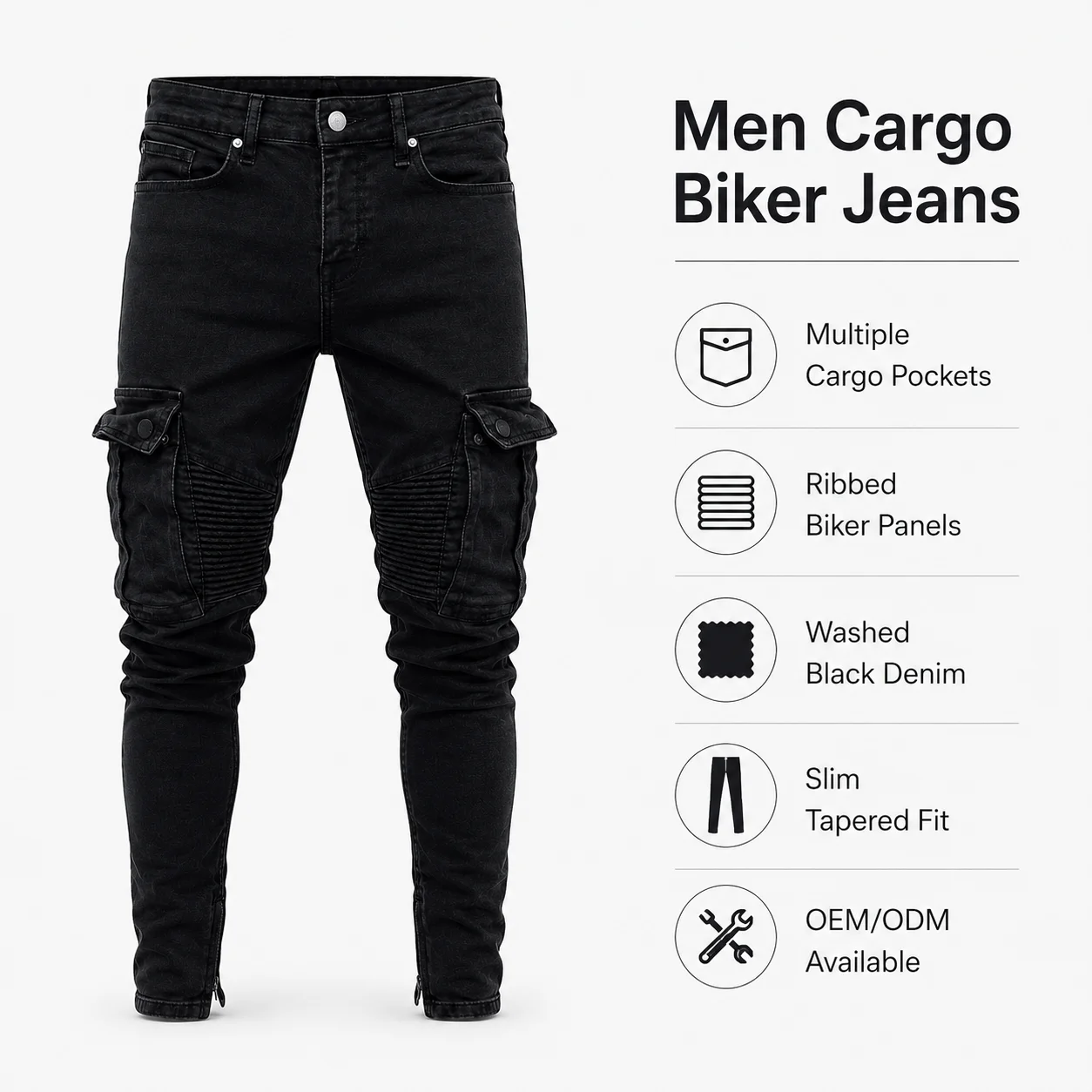 Custom OEM Manufacturer Fashion Custom Clothes Multi Long Work Trousers Casual Plus Size Men Cargo Pants