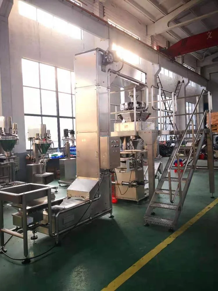 CE автоматическая упаковочная линия для табака Z кормушка-ведро многоголовочные весы