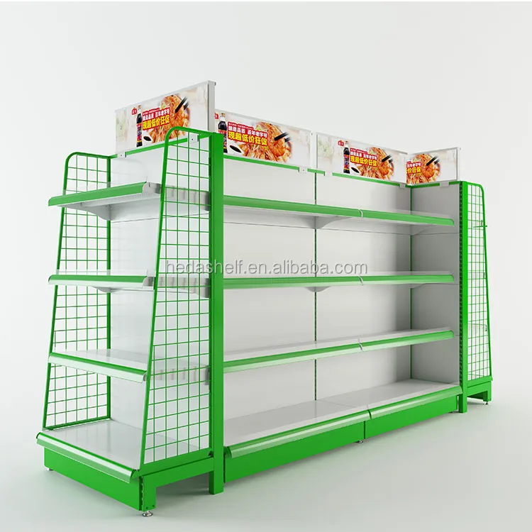 Steel Gondola Rack Display for Grocery & Convenience Stores – Heavy ...
