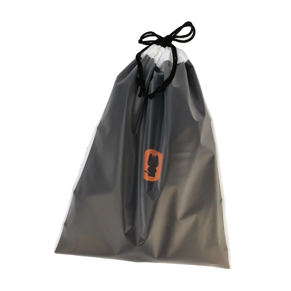 Wholesale Custom Logo Biodegradable Materials Pull Rope Bundle Mouth Plastic Bag Shopping Bag Drawstring Bag