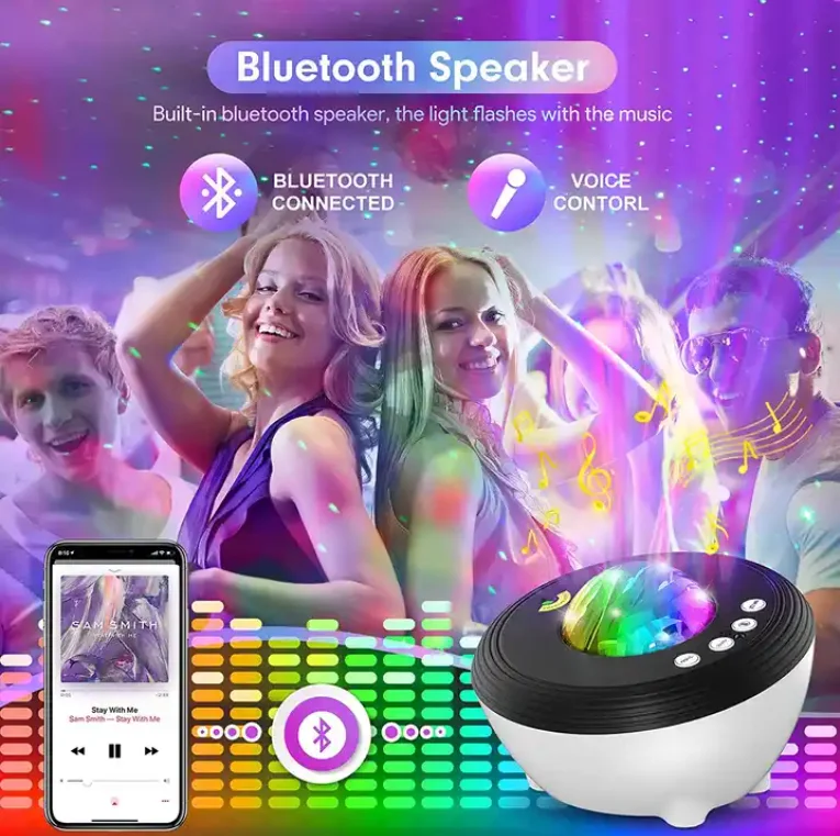 Proiettore Galassia E Aurora Boreale Con Altoparlante Bluetooth E Rumore Bianco | Luce Notturna Per Bambini E Adulti