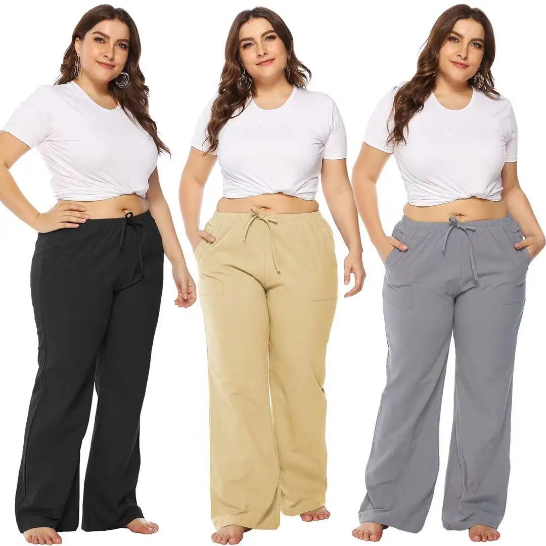 Buy Plus Size Womens Regular Fit Cotton Trouser  Coffeyknotpant26Coffee26 at Amazonin