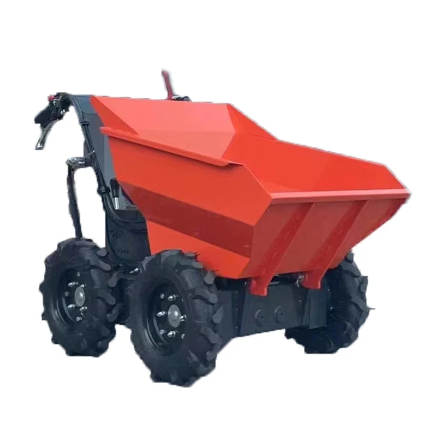 New hydraulic transporter, factory/warehouse cargo dump truck   Small four-wheeled transport vehicle for household use