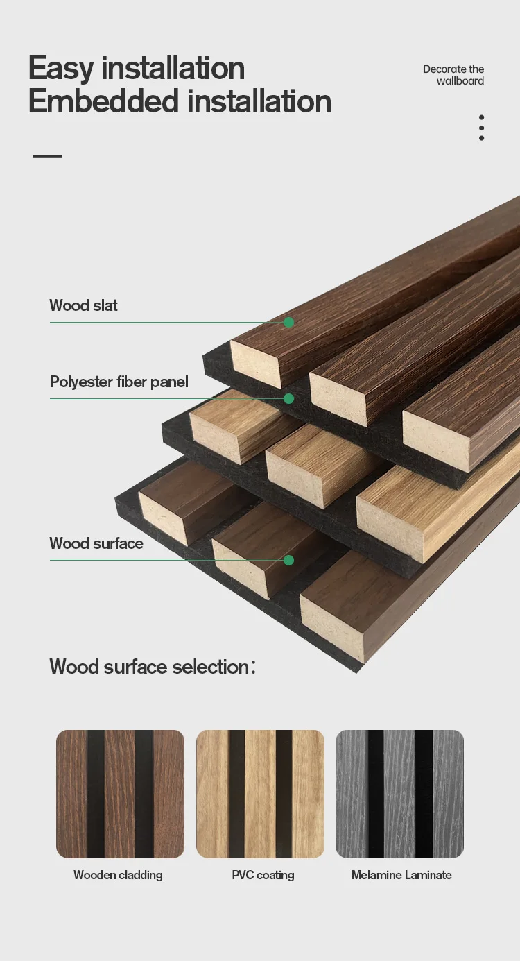 Apartment Interior Solid Wood Decorative Wall Cladding Modern 3d Slat ...