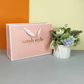 Fashion Gift Shopping Bags Clothing Store Shopping Mall Shopping Packaging Bags Printed Clothing Shoes Gift Bags Customization