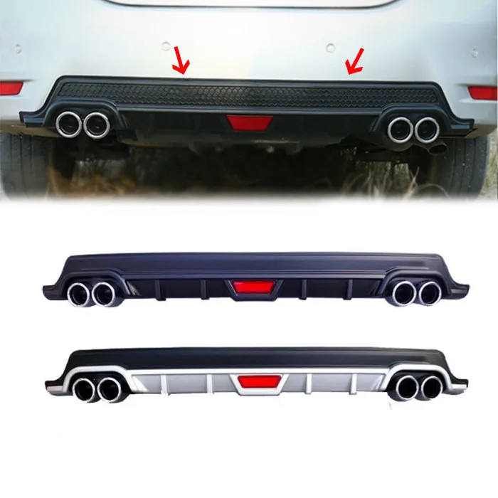 Universal Sedan Car Rear Bumper Diffuser Lip spoiler Canard Car-Styling ...