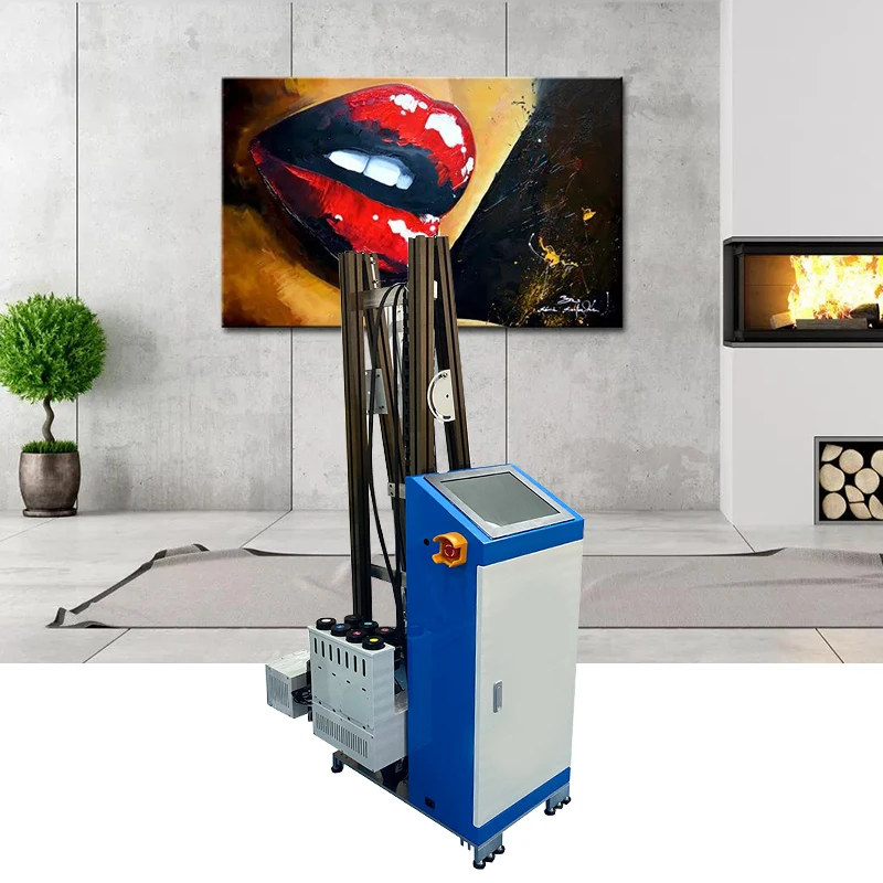 Automatic 3D 5D Effect Vertical Mural Wall Inkjet Printer Direct to Painting Glass Ceramic Tile Indoor Outdoor Printing Machine
