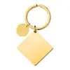 (oro) Llavero de tarjeta redondo pequeño de 30*30mm (ensamblado)