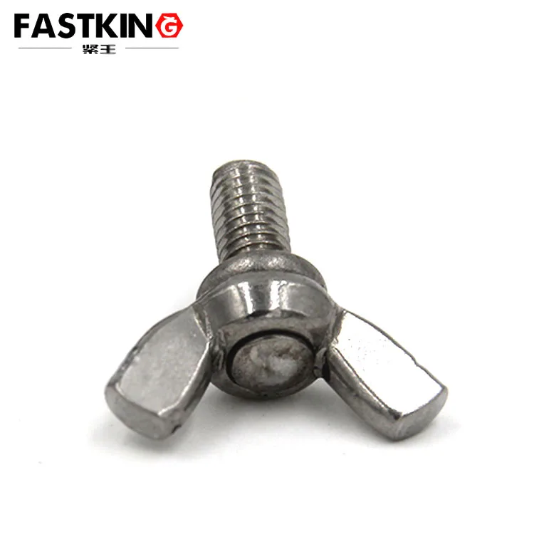 M8 M10 Stainless Steel 304 Butterfly Hand Twist Screws Ingots Shape