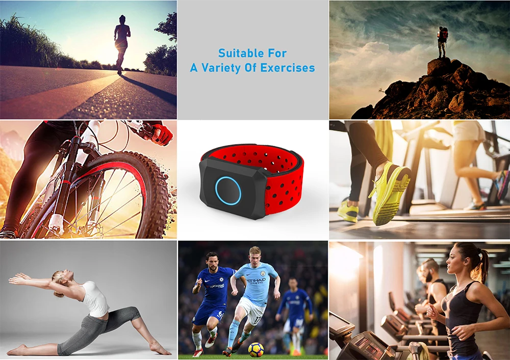 Chileaf Heart Rate Monitor Armband  BLE/ANT+ HRM Arm Strap for Group Fitness Exercise   Support API/SDK