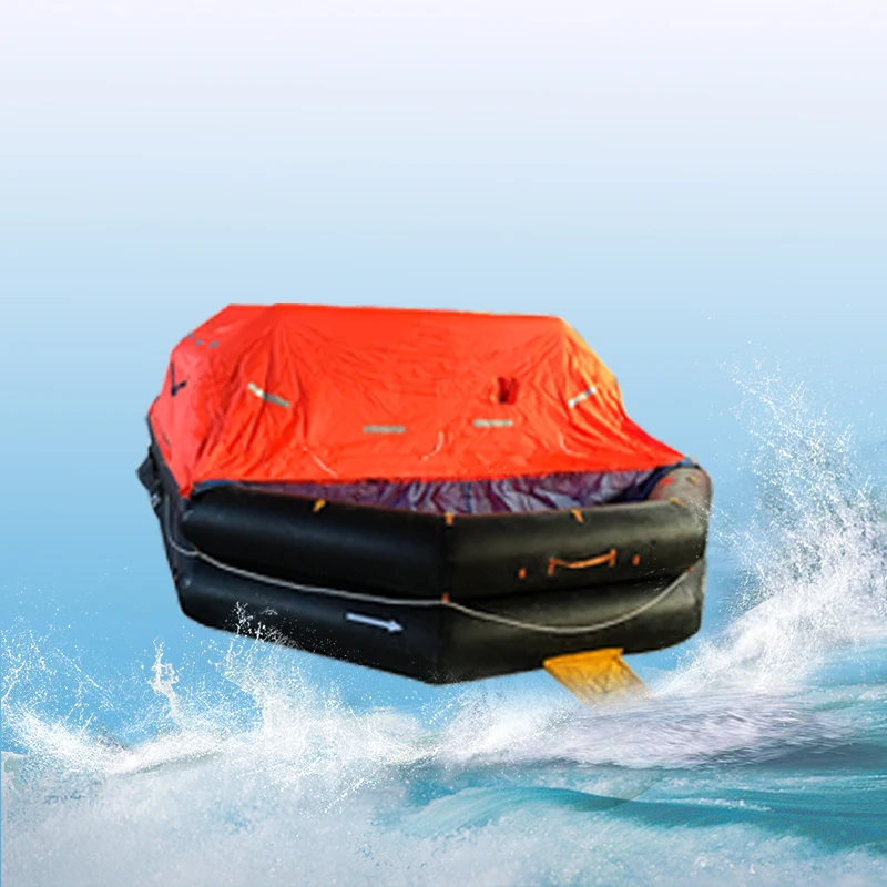 25-persons Self-inflating Throw Over Board Life Raft for Marine Safety