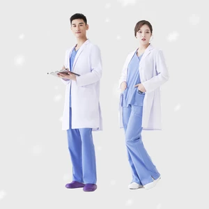 High Quality OEM Woven Women's Medical Doctor White Lab Coat Custom Design Polyester Cotton Blend Hospital Use Hot Sell