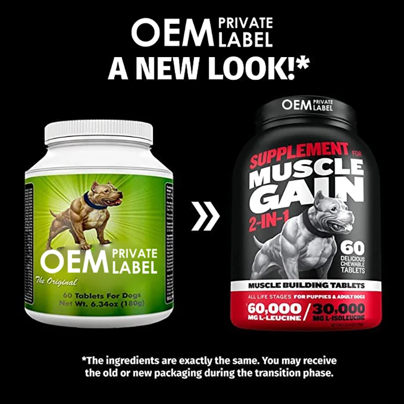 Oem Muscle Gain Multivitamin Chew Treats For Adult Dogs Promoting