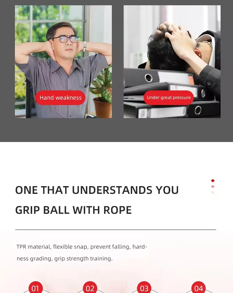 l0107 finger grip exercise elastic cord anti drop hand strength training silicone grip ball-6
