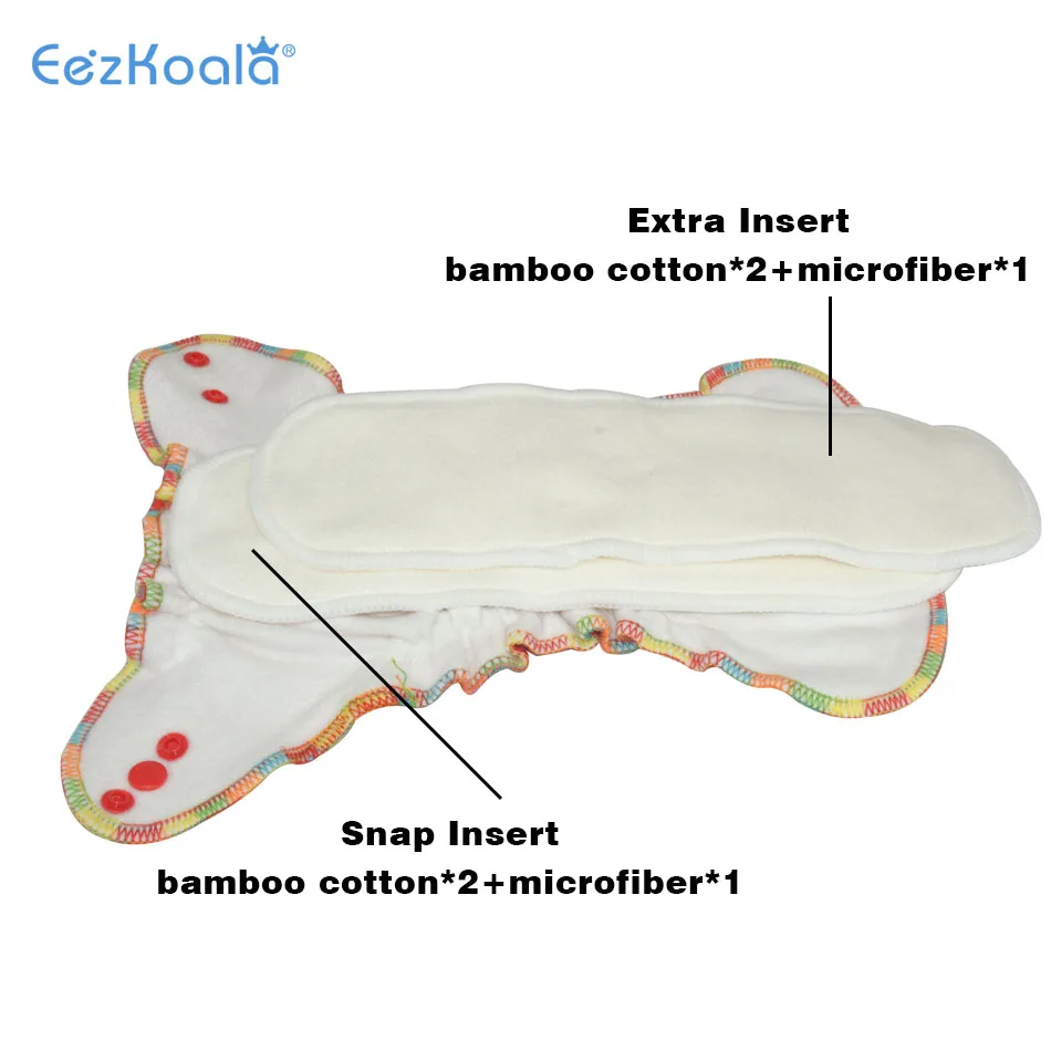 Newborn Bamboo Eezkoala Eco-Friendly Velour Fitted Diaper