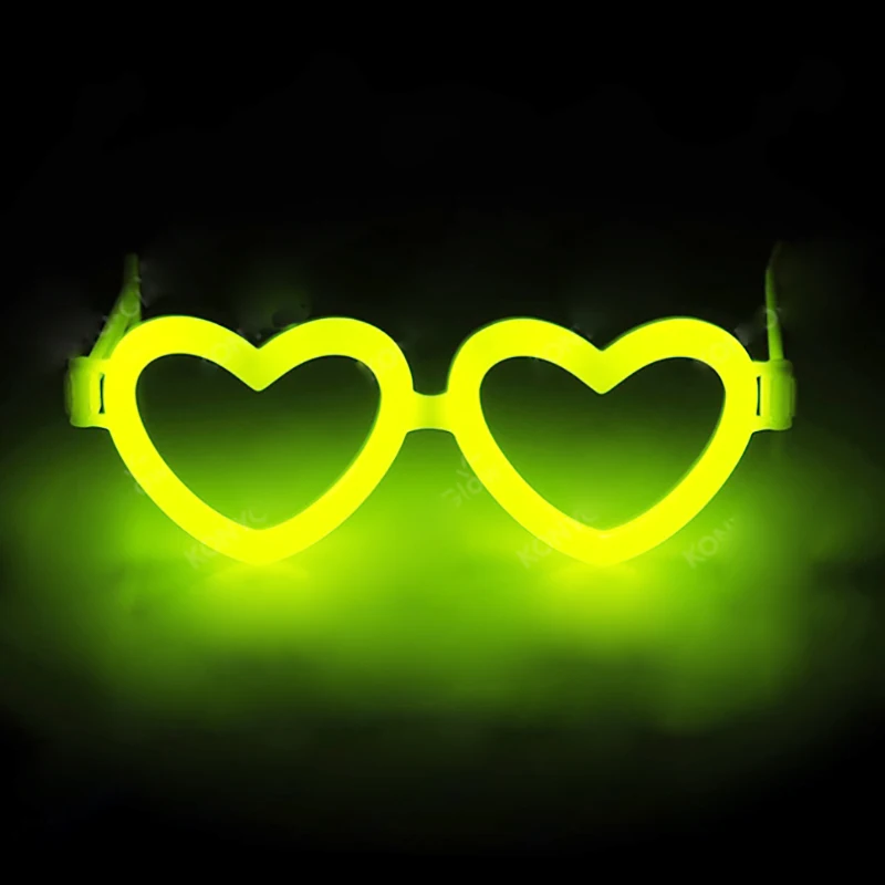 glow in the dark heart glasses