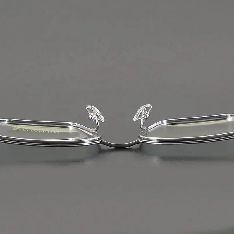 High-End Business Retro Computer Style Ultra Light Pure Titanium Luxury Eyewear Glasses Frame Men Anti-Reflection Glasses Case