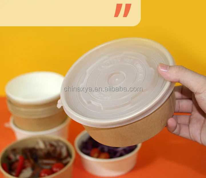 pp lid for disposable hot soup paper food bowl ,plastic exhaust hole lid for hot food supplier