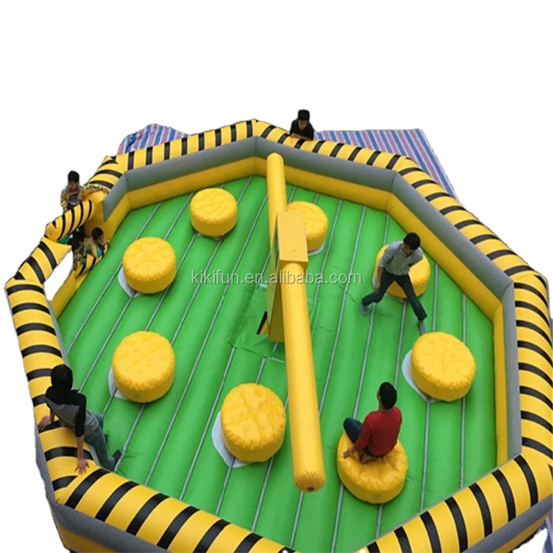 Total Inflatable Wipeout Mechanical Ride Sweeper Arm Eliminator Sports Games Last Man Standing