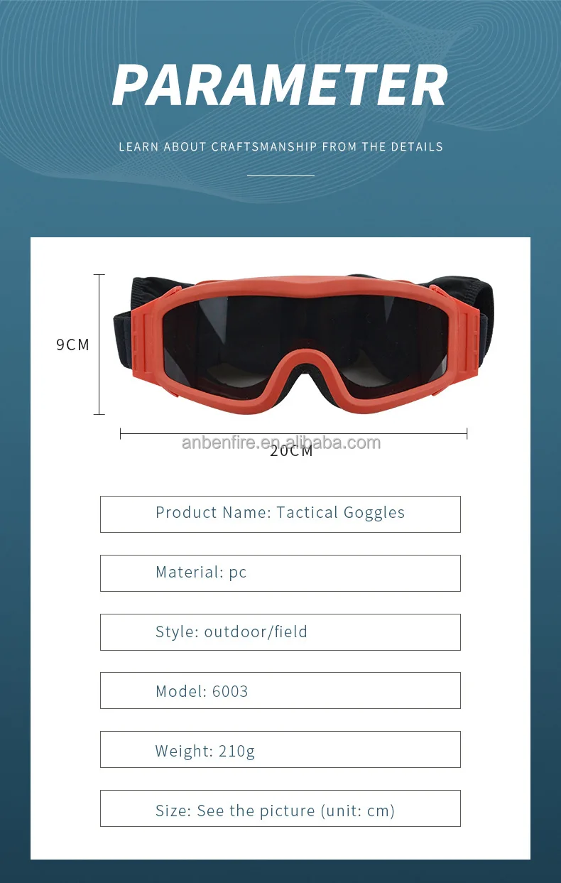 Anben Fire Ce Certificate En166 Anti Fire Proof Anti Fog Fireman