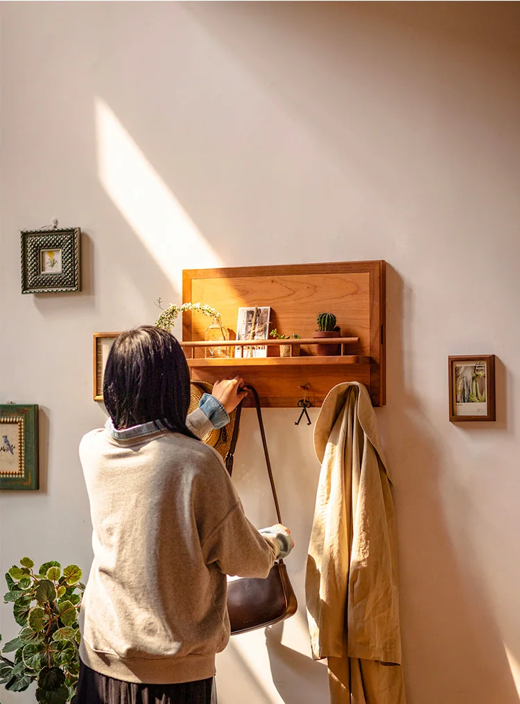 Wooden Electricity Meter Box Custom Wood Shelf Modular Display Cover Home Decoration Building