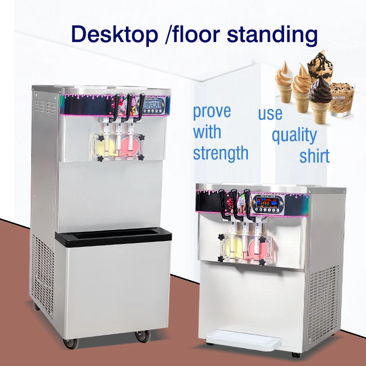 Kolice Good Quality Softy Ice Cream Machine 3 Flavors Ice Cream Machine